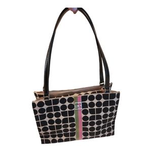 Kate Spade Vintage Sam Noel with Tab - Woven Black & Oyster